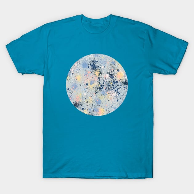 Pocket- ink splatter dust blue T-Shirt by ninoladesign